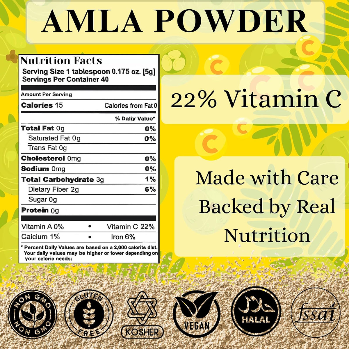 Basic Ayurveda Amla Powder - 100% Raw & Natural Indian Gooseberry for Hair, Skin & Immunity - 200g - görsel 2