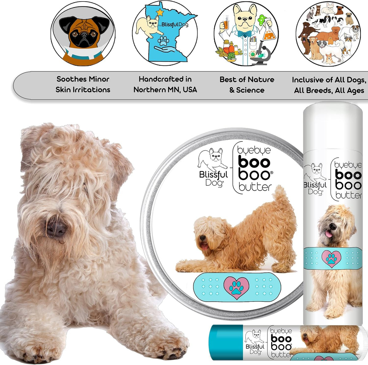 The Blissful Dog Soft Coated Wheaten Terrier Boo Boo Butter, 8 Ounce - görsel 5