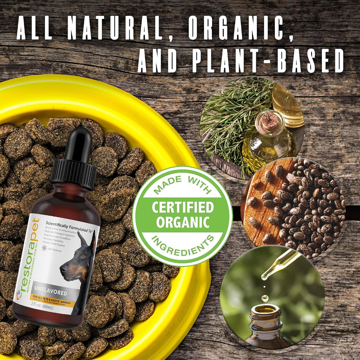 RestoraPet Natural Dog & Cat Unflavoured Liquid Multivitamin - görsel 7