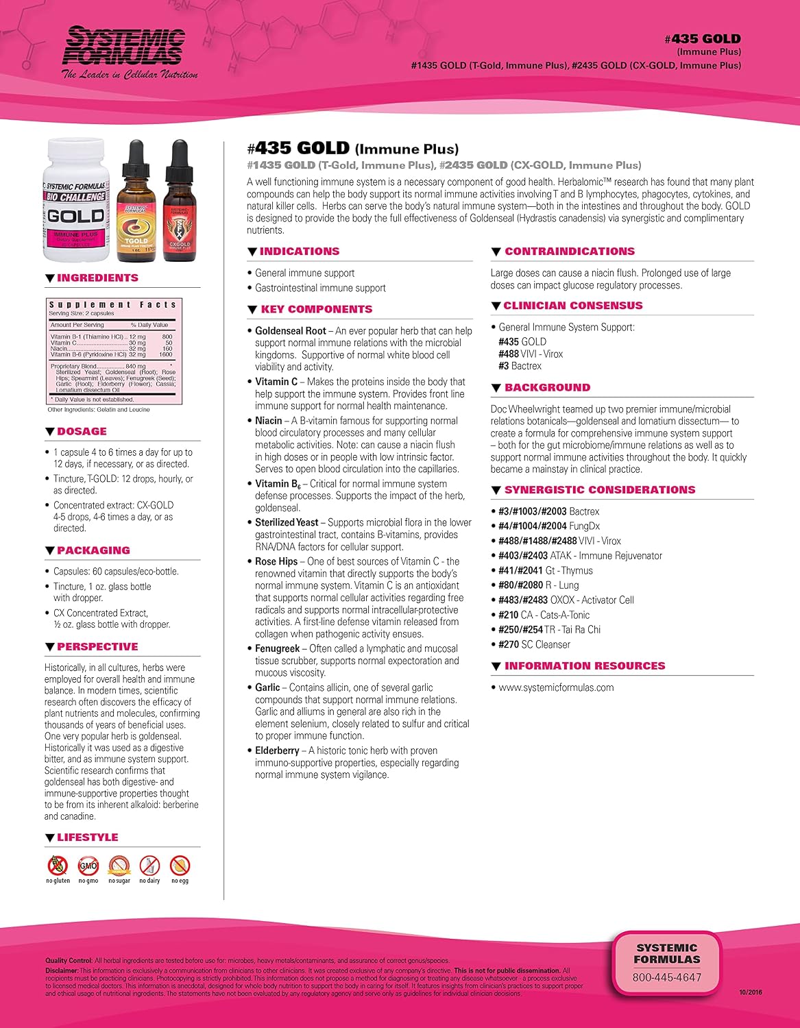 Systemic Formulae Gold Immune Plus – 60 Capsules - görsel 2