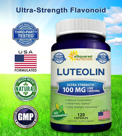 Luteolin 100mg – 120 Capsules – Brain & Memory Support