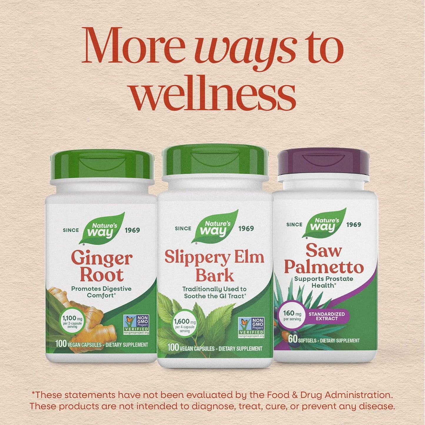 Nature's Way Slippery Elm Bark Capsules – Traditional Digestive Support – 1,600 mg per Serving – Vegan – 100 Capsules - görsel 7
