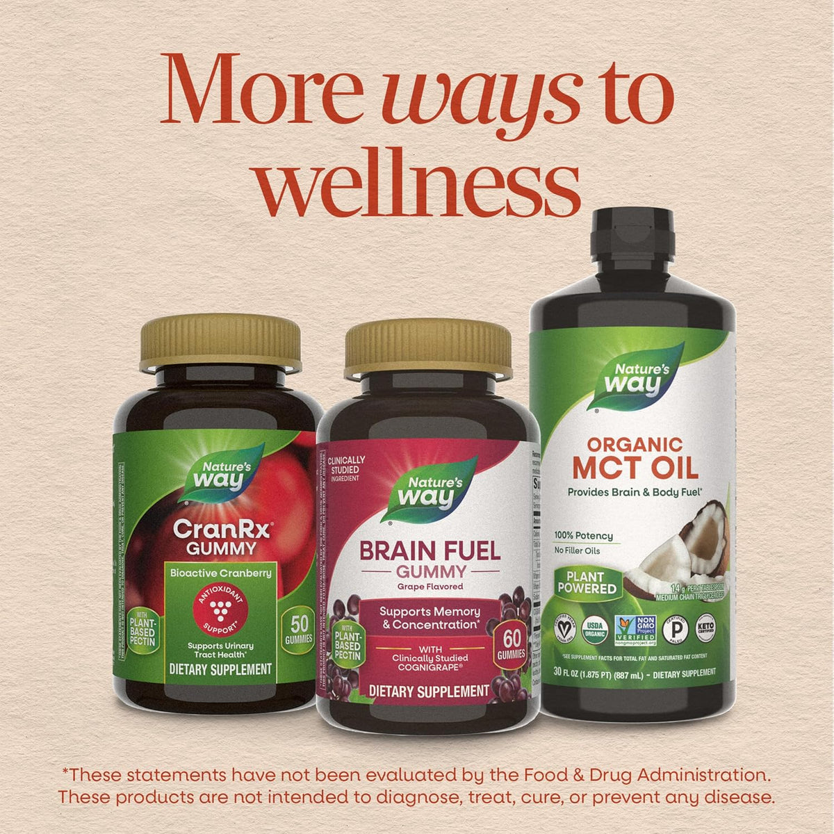 Nature's Way Brain Fuel Gummies – Cognitive Support with COGNIGRAPE and Vitamins B6 & B12 (60 Gummies) - görsel 8