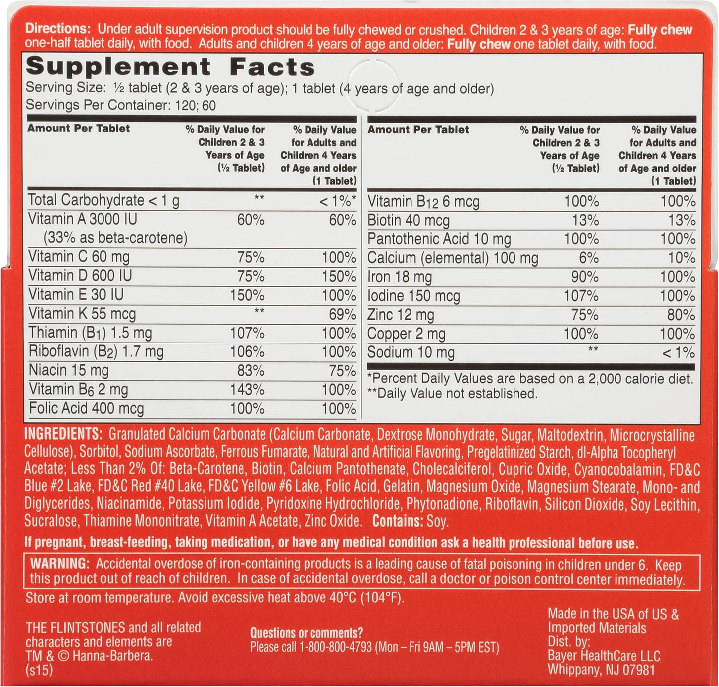 Flintstones Vitamins Complete Multivitamin Chewables - 60 Count - görsel 2