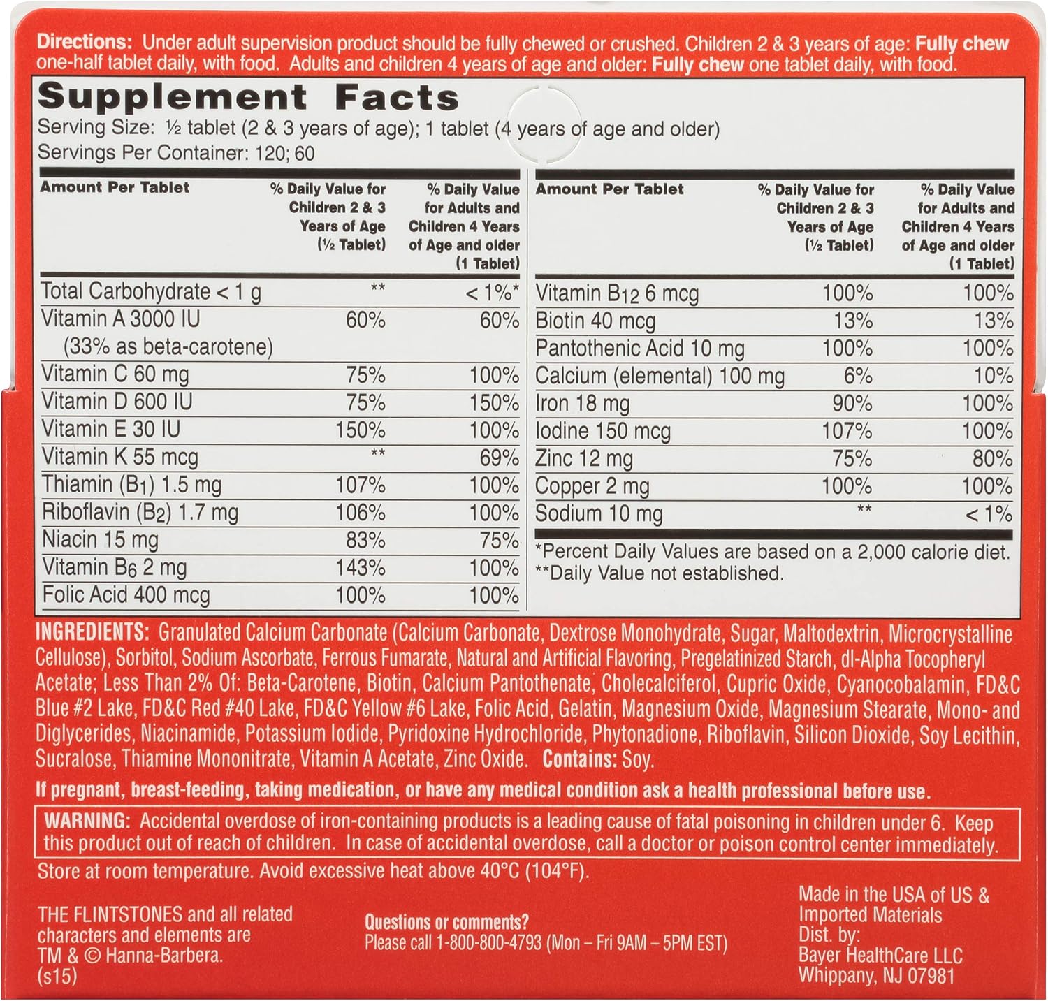 Flintstones Vitamins Complete Multivitamin Chewables - 60 Count - görsel 2