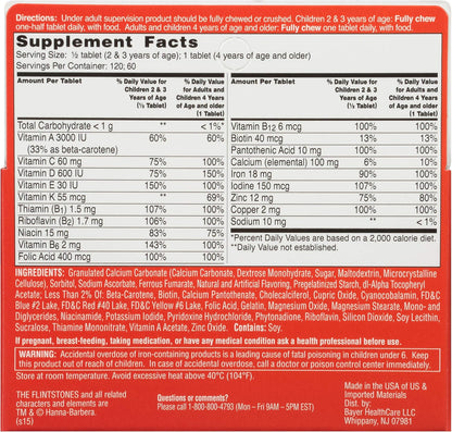 Flintstones Vitamins Complete Multivitamin Chewables - 60 Count