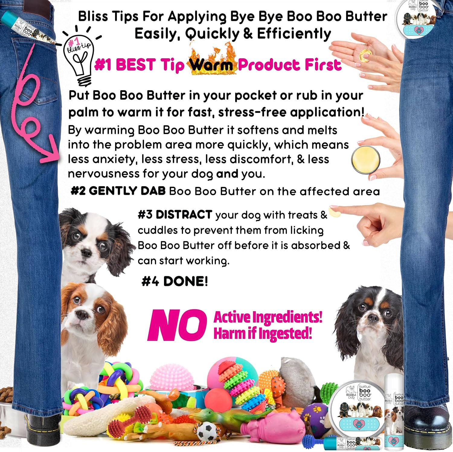 The Blissful Dog Cavalier King Charles Spaniel Booboo Butter, 2 oz Tin - görsel 7