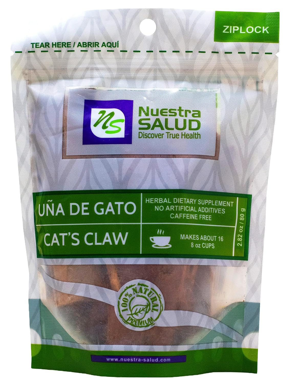 Cat's Claw Bark Herbal Infusion Tea Uña de Gato Value Pack (240g) 100% Natural - görsel 3