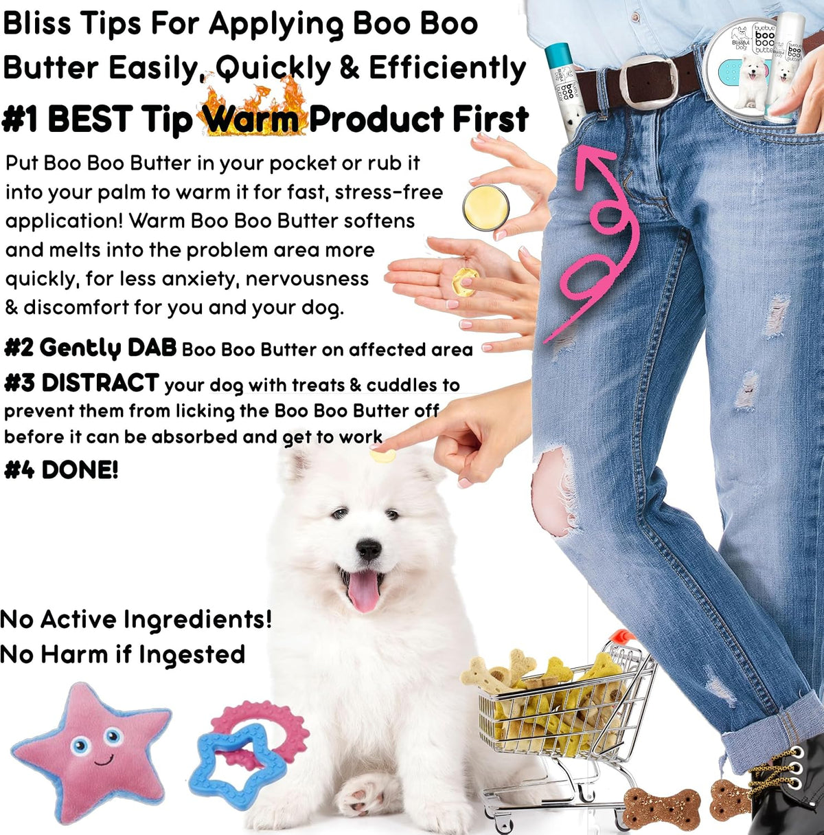 The Blissful Dog Samoyed Boo Butter, 0.15 oz (4.25 g) - görsel 6