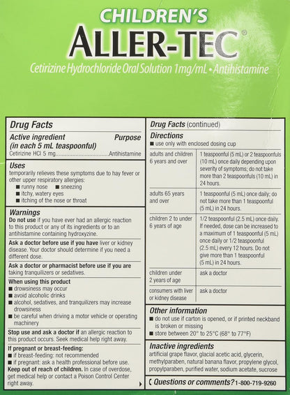 Kirkland Signature Children's Aller-Tec - 16 Oz - 2 Pk