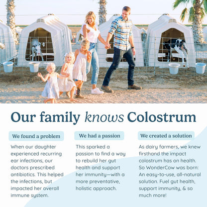 WONDERCOW Colostrum Capsules – Whole Bovine Colostrum Supplement for Gut Health and Immune Support