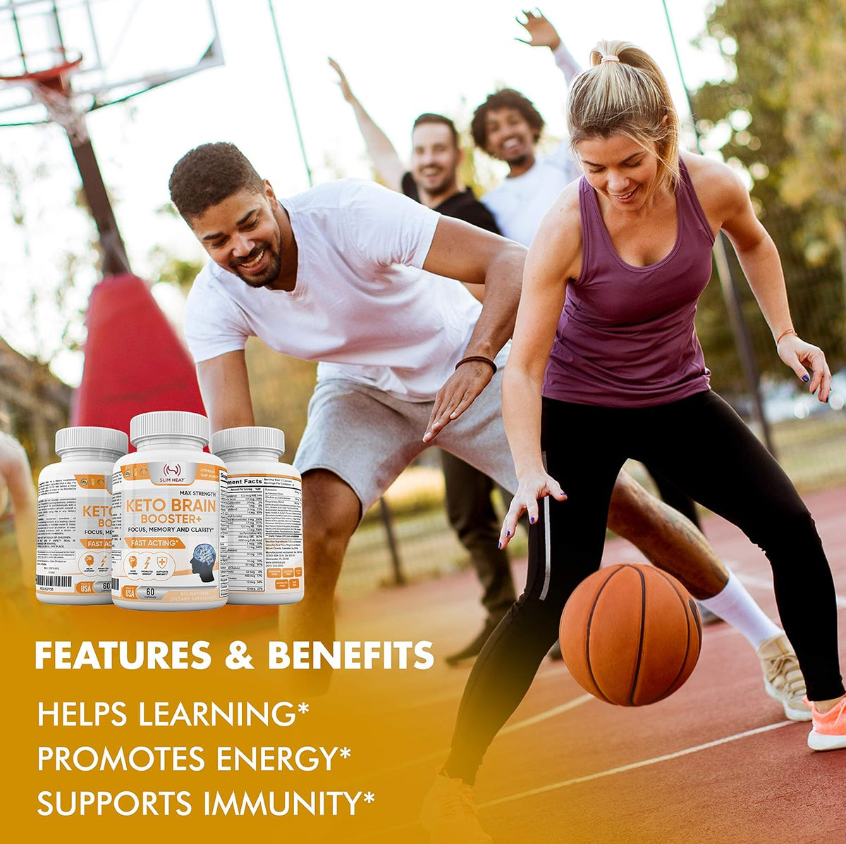 Keto Brain Booster - Natural Brain Supplement for Focus, Memory and Energy - görsel 4