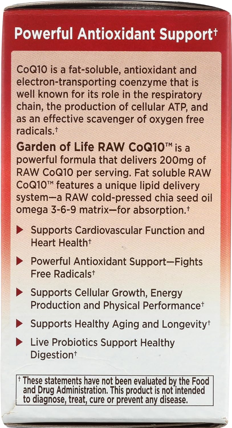 Garden of Life Raw CoQ10, 60 Softgels - görsel 6