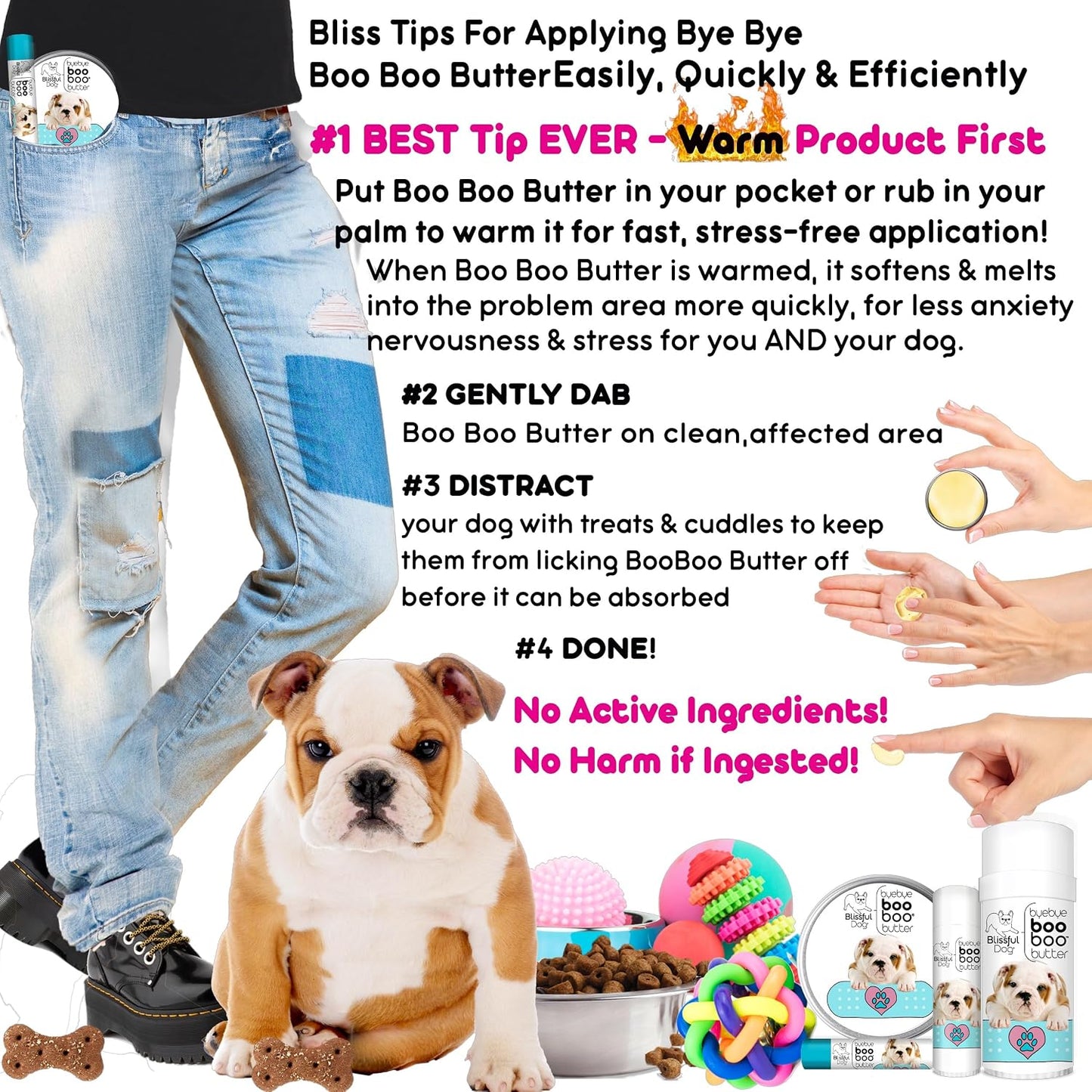 The Blissful Dog 4 oz Tin Bulldog Booboo Butter - görsel 7