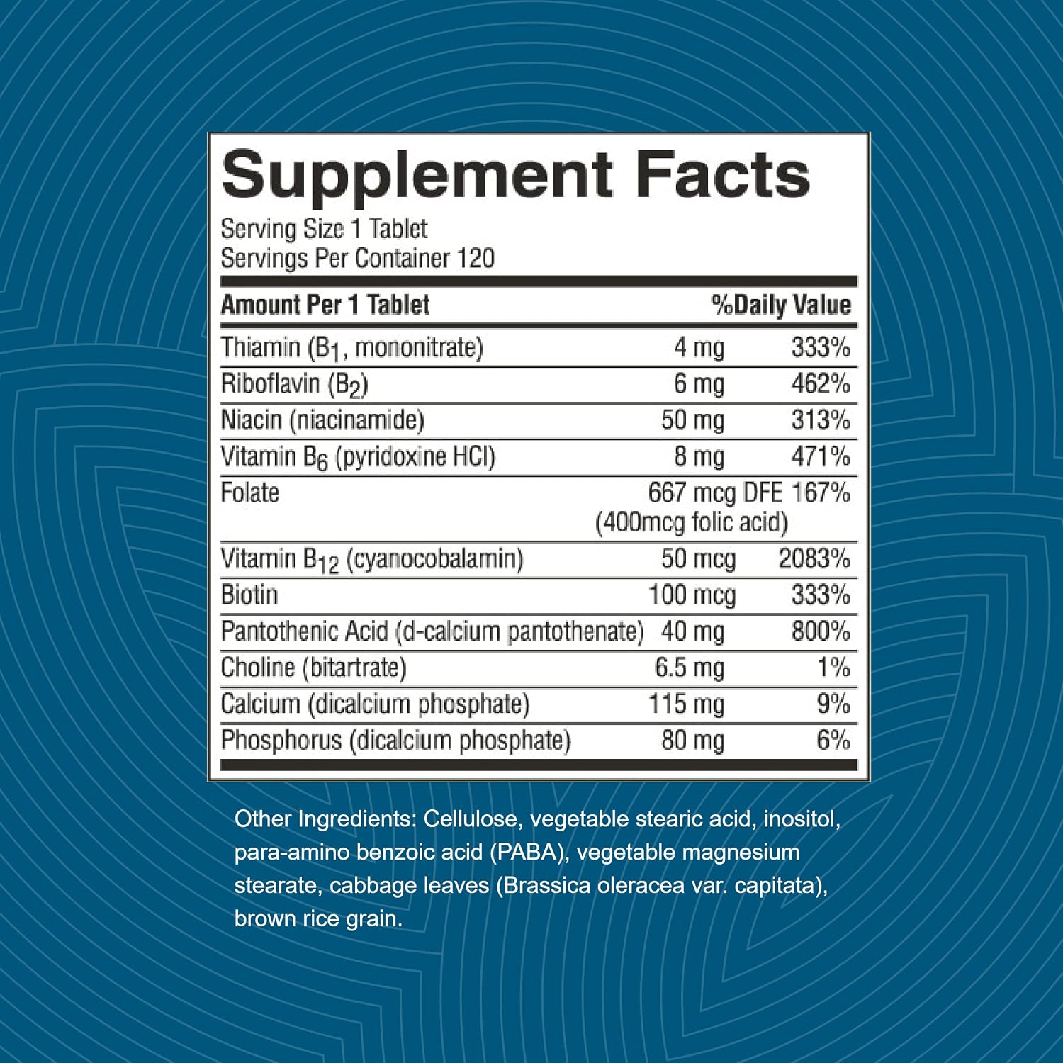 Nature's Sunshine Balanced B Complex, 120 Tablets - görsel 3