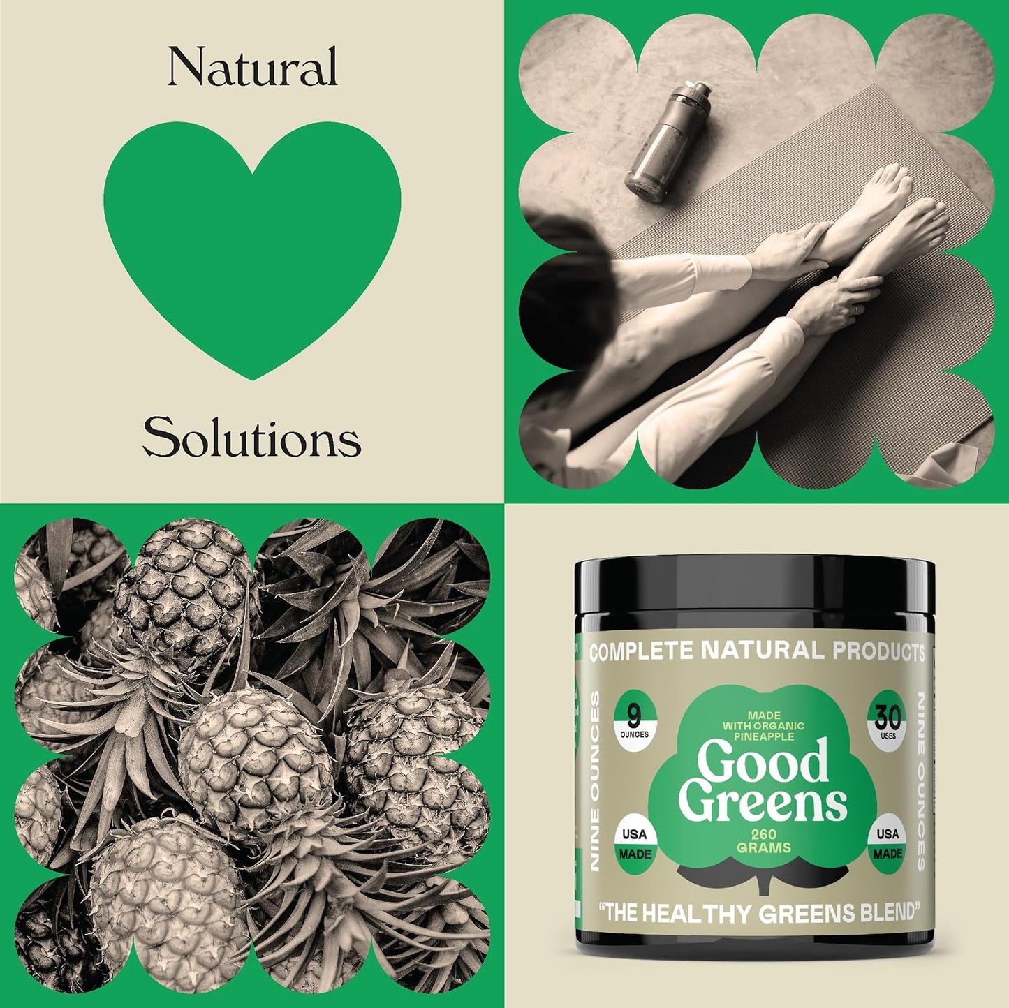 Good Greens Superfood Powder - The Healthy Greens Blend - 9oz (255g) 30 Servings - görsel 6