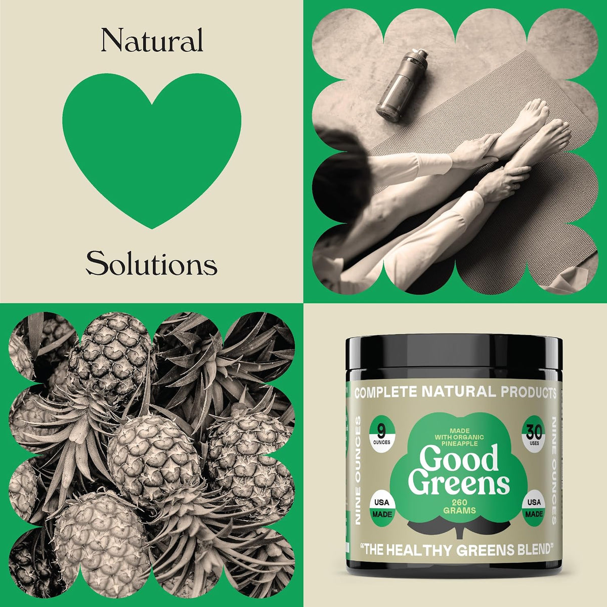 Good Greens Superfood Powder - The Healthy Greens Blend - 9oz (255g) 30 Servings - görsel 6