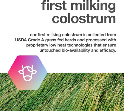 Pure Bovine Colostrum 180 Capsules – Free from Antibiotics and Hormones – Sourced from the USA – All Natural – 100% First Milking