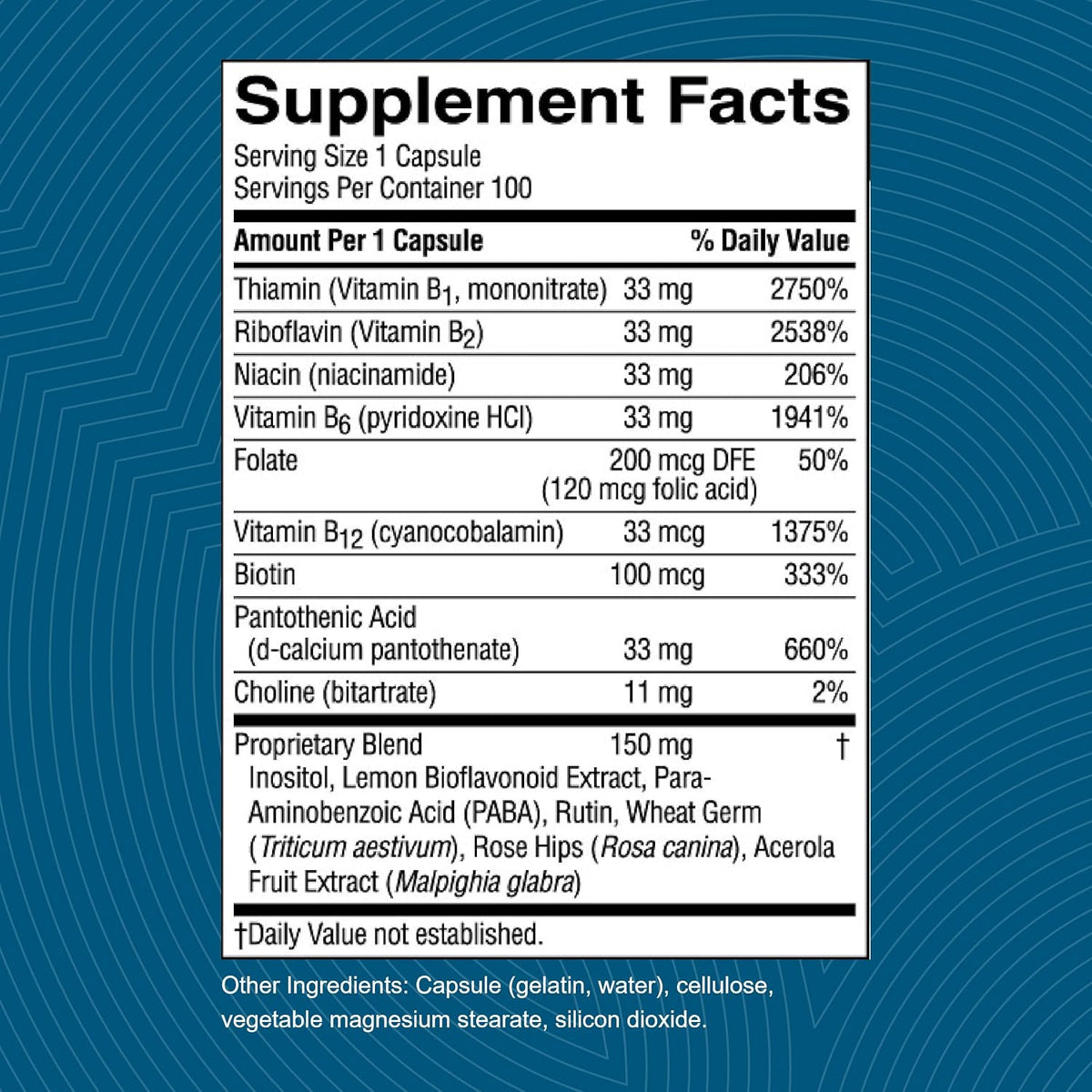 Nature's Sunshine Vitamin B-Complex 100 Capsules - görsel 3
