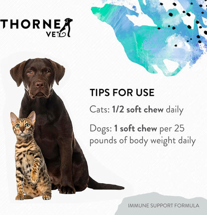 ThorneVET Immune Support Formula – Immune Support for Dogs and Cats, 90 Soft Chews