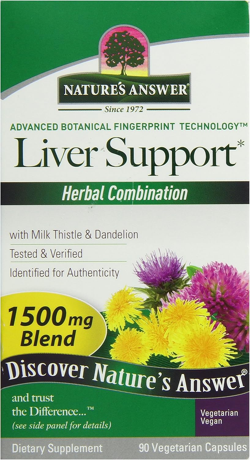 Nature's Answer Liver Support - Herbal Combination with Milk Thistle & Dandelion, 1500 mg, 90 Capsules - görsel 1