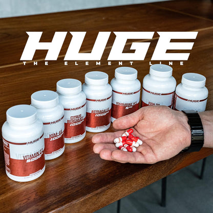 Huge Supplements 100% Pure Citrus Bergamot Extract 10:1 – 1000mg per Serving, 120 Capsules