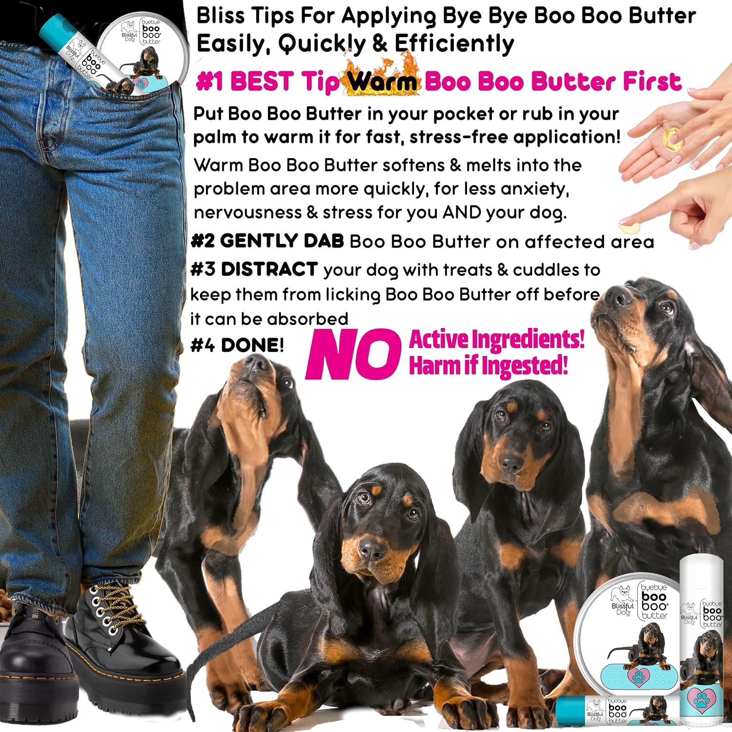 The Blissful Dog Coonhound Boo Boo Butter - 0.15 oz (4.25 g) - görsel 7