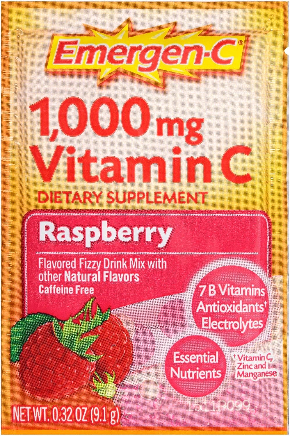 Emergen-C, Raspberry, 30 Sachets 1000mg – Pack of 3 - görsel 3