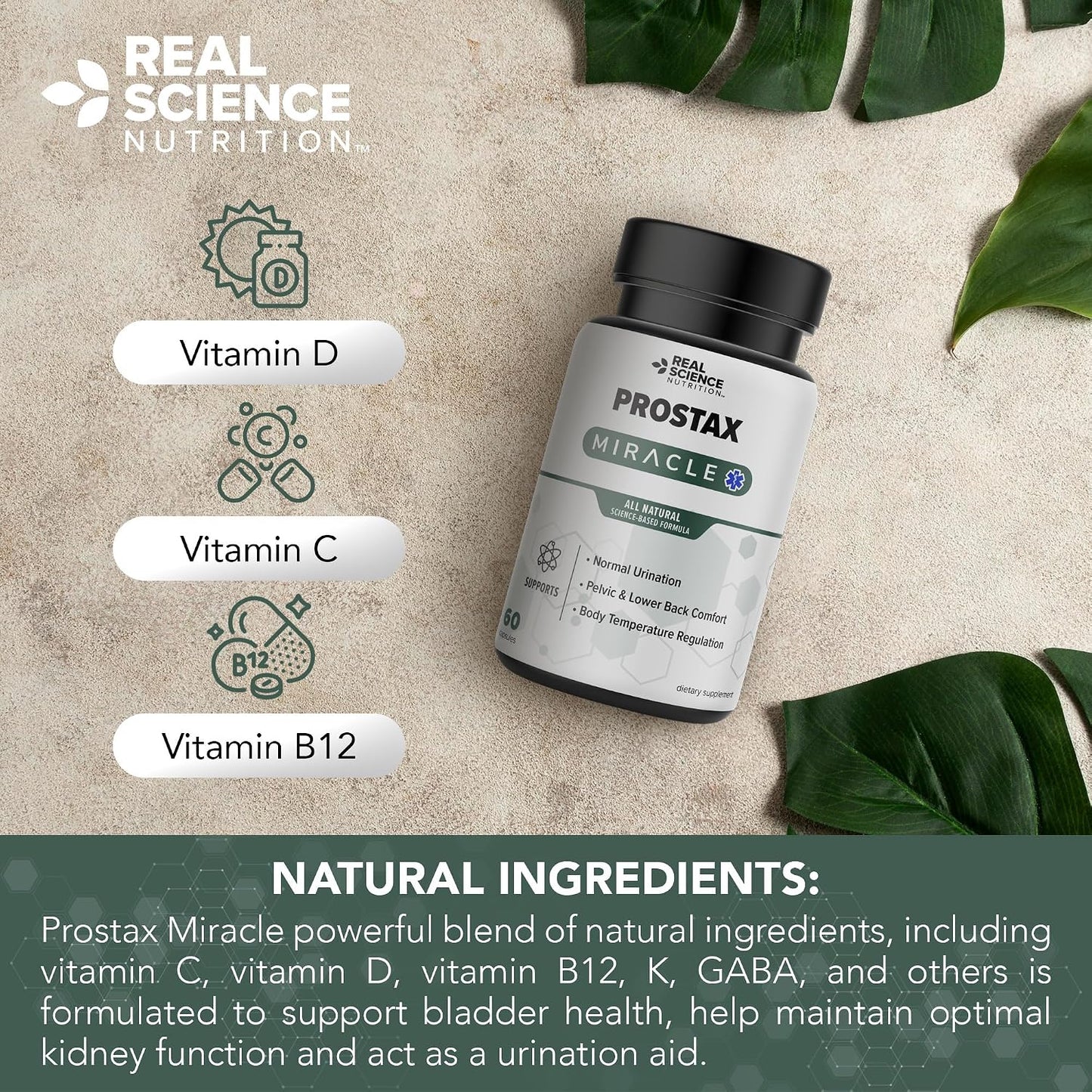 Real Science Nutrition Prostax - Natural Bladder and Kidney Support Supplement for Men - görsel 5