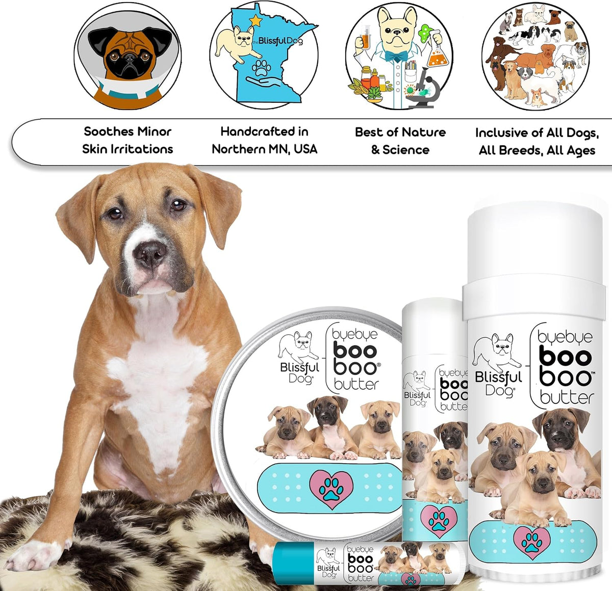 The Blissful Dog 0.5 oz Tube American Staffordshire Terrier Booboo Butter - görsel 6