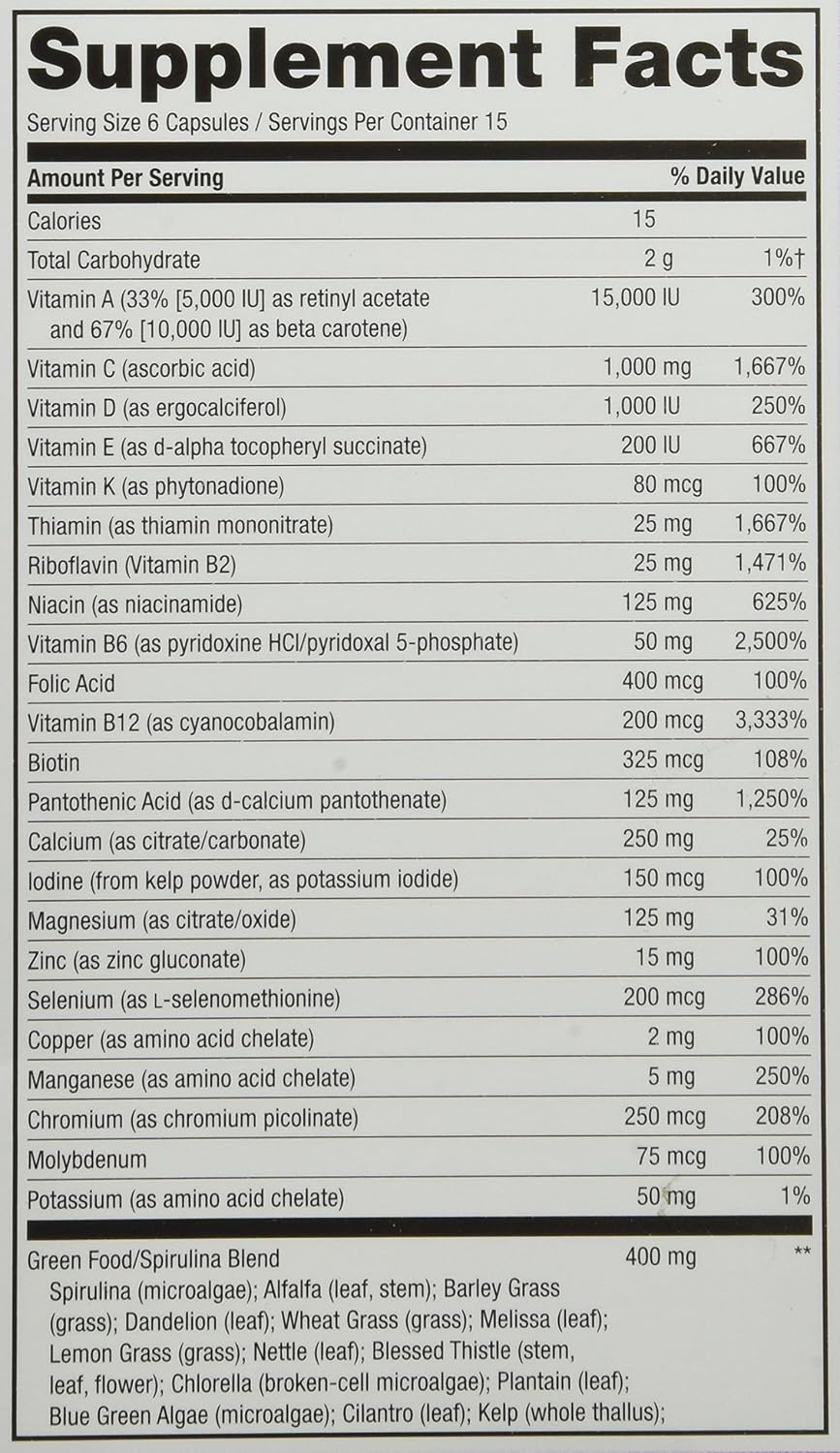Nature's Way, Alive! Max6 Daily, Multi-Vitamin, Max Potency, 90 Veg Caps - görsel 3