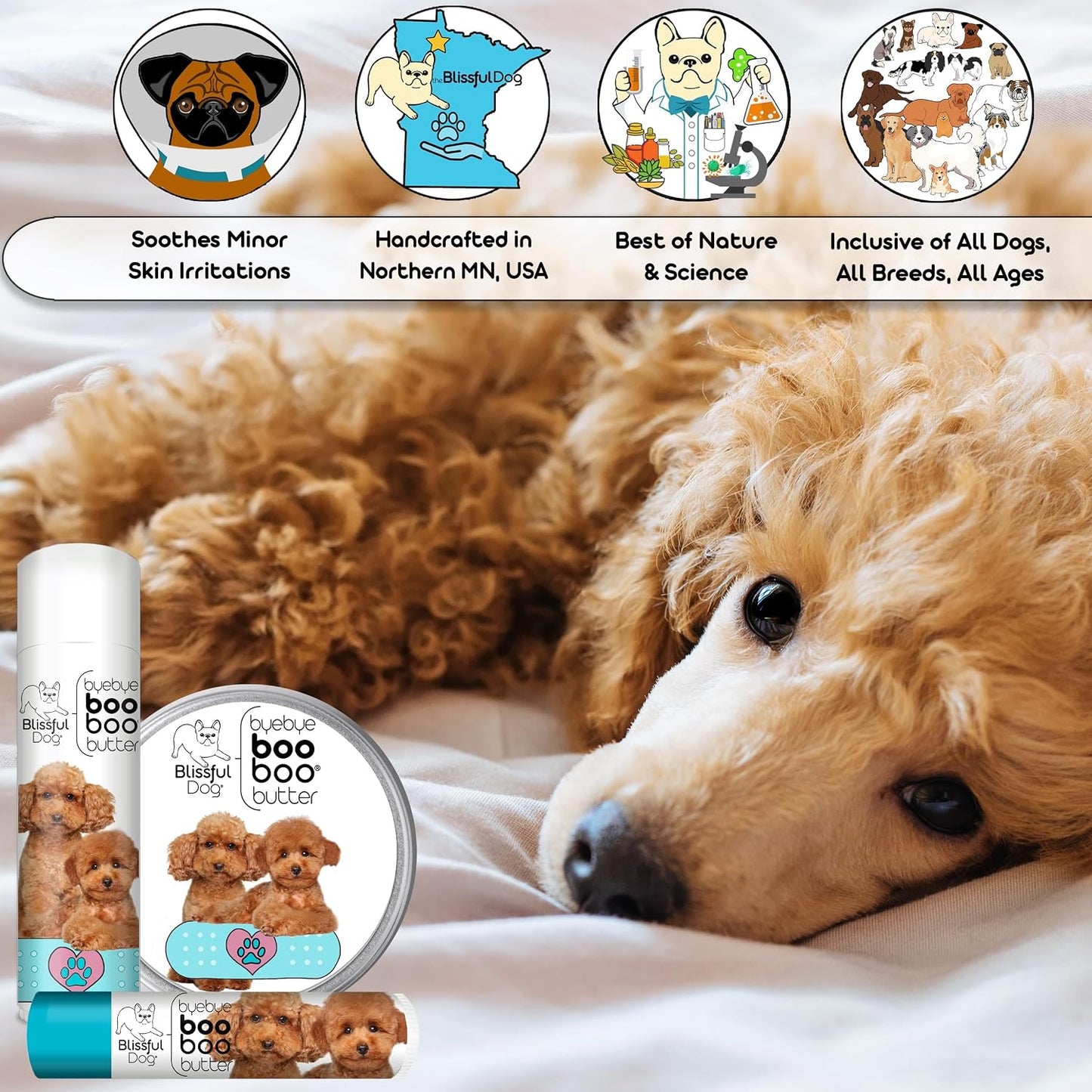 The Blissful Dog 113 g Tin Poodle Booboo Butter - görsel 5