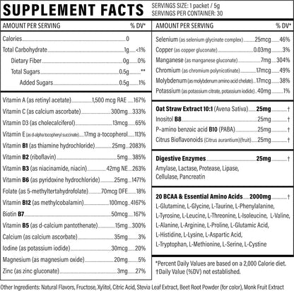 Sport Formula 99 Vegan Superfood Daily Keto Multivitamin – Orange Powder Packets