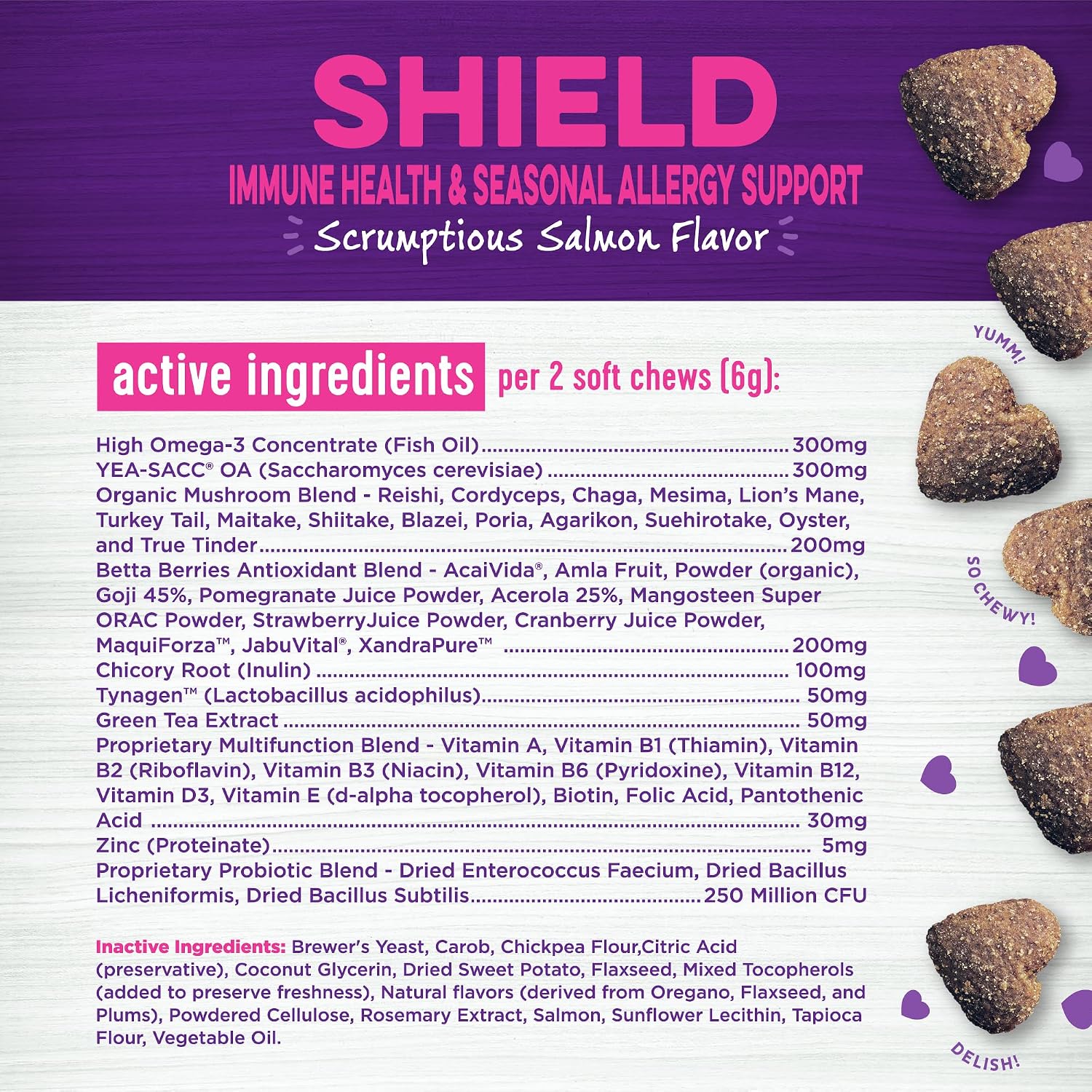 Wellness Salmon Flavoured Soft Chew Immune & Allergy Supplements for Dogs, 45 Chews - görsel 5