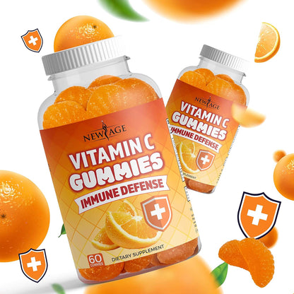 NEW AGE Vitamin C Gummies, Orange Flavour, 180 Count