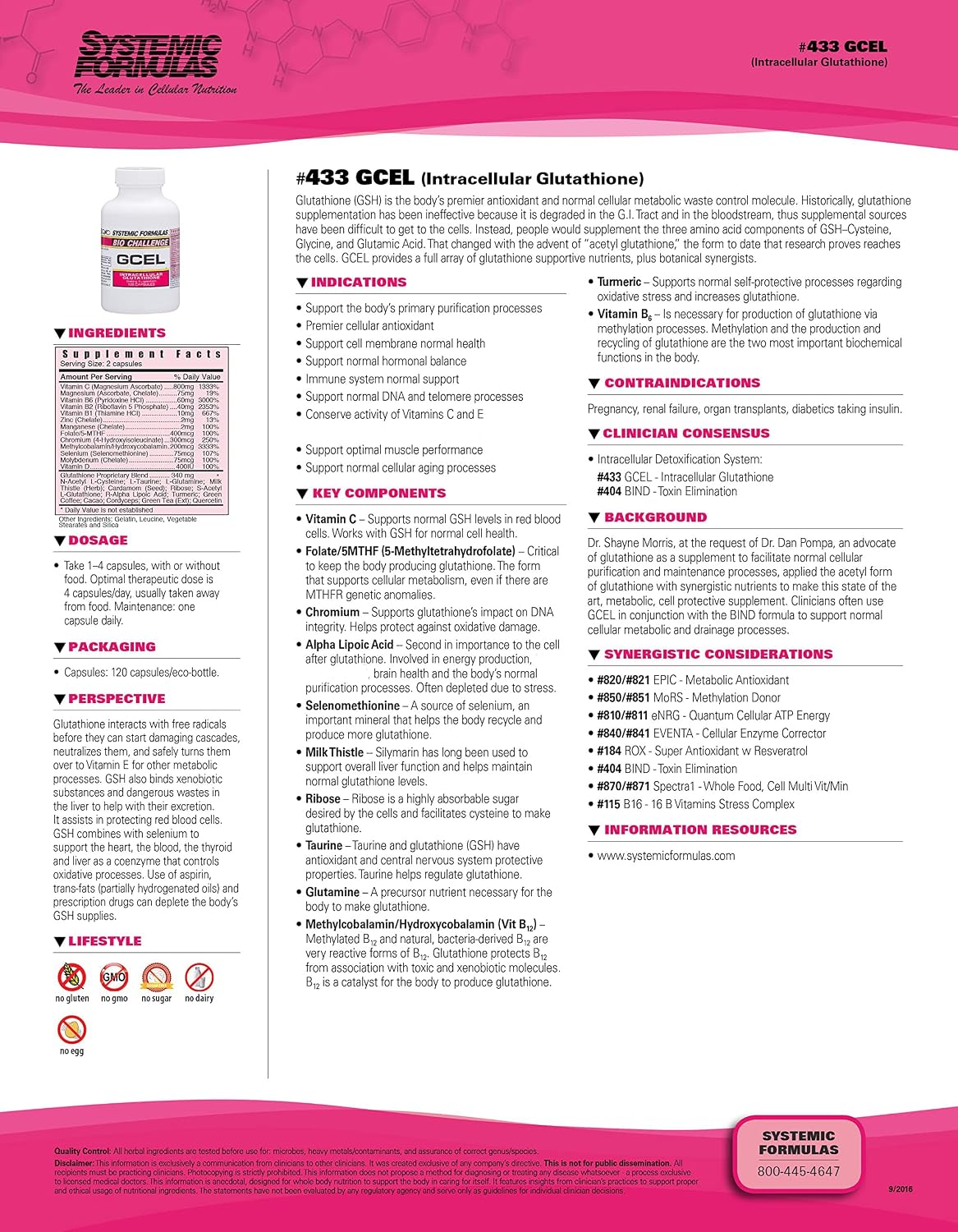 Systemic Formulae #433-GCEL - Master Antioxidant Formula - görsel 2