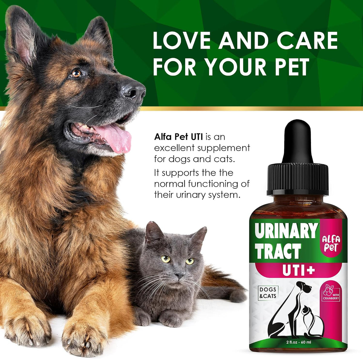 Cat and Dog Urinary Tract Support with Cranberry – Bladder and Kidney Health Drops – 60 ml - görsel 8