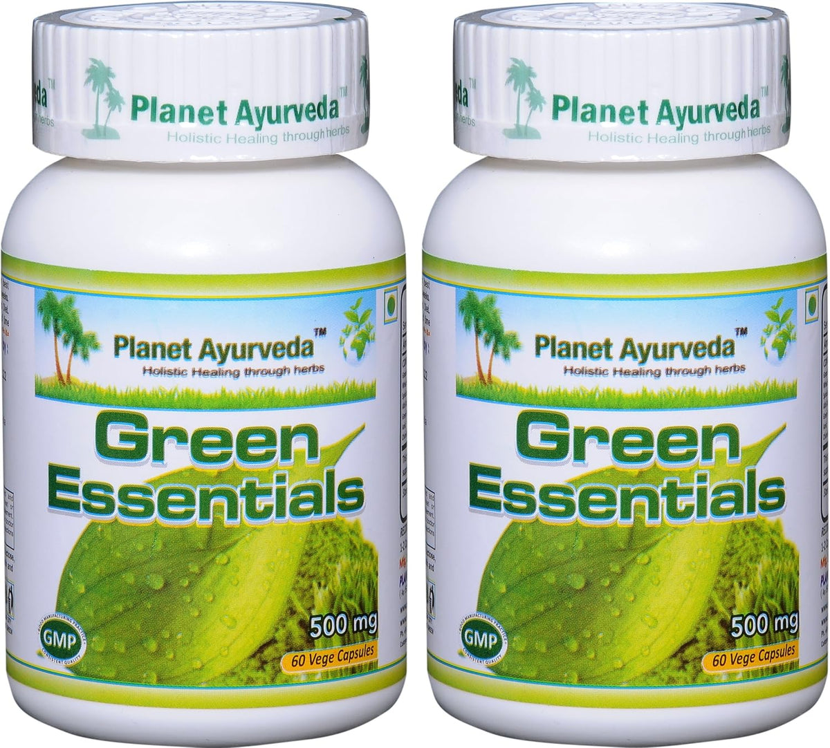 Planet Ayurveda Green Essentials, 500mg Veg Capsules - 2 Bottles - görsel 1