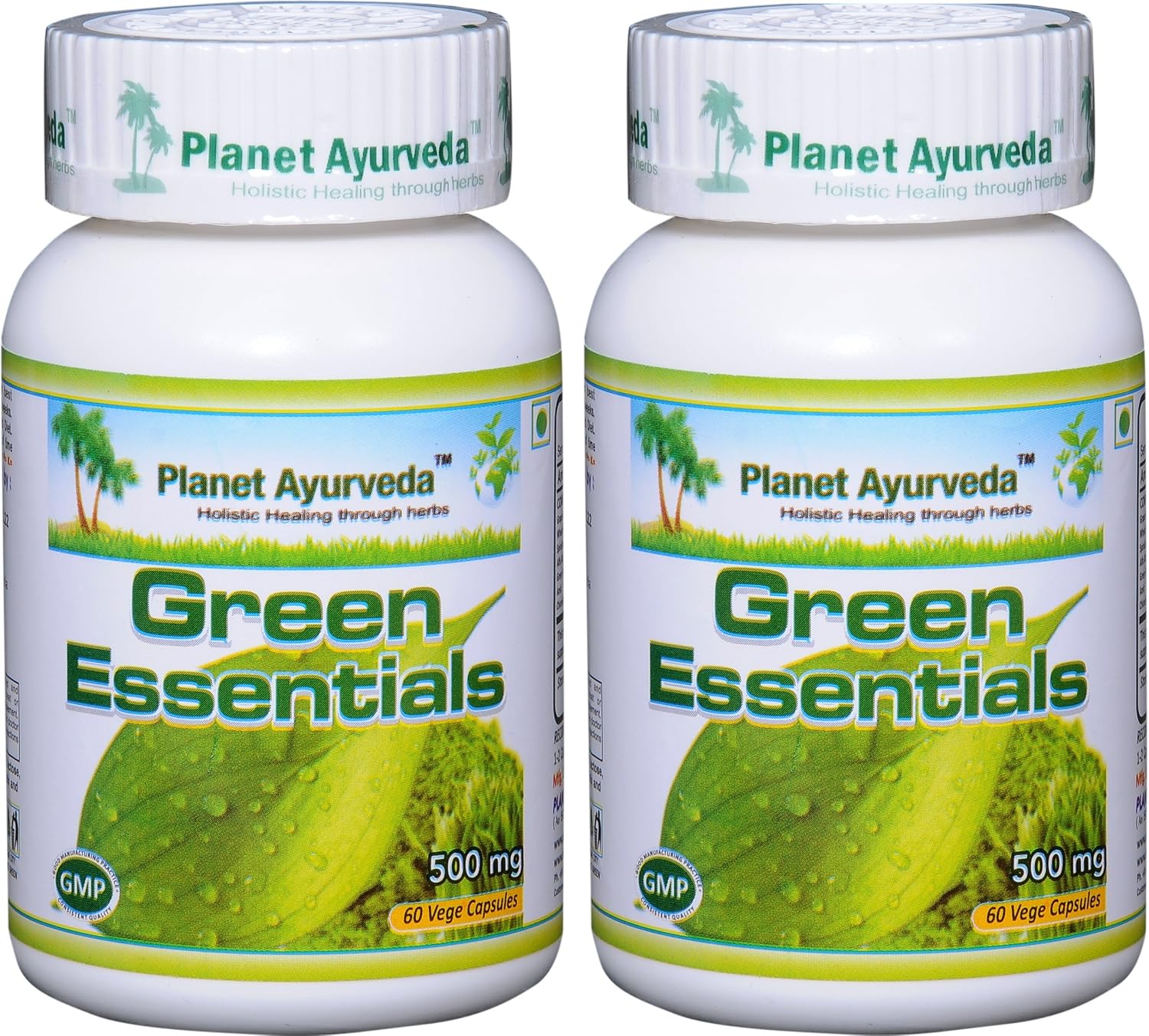 Planet Ayurveda Green Essentials, 500mg Veg Capsules - 2 Bottles - görsel 1