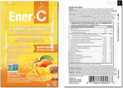Ener-C Multivitamin Drink Mix - Peach Mango, 60 Sachets
