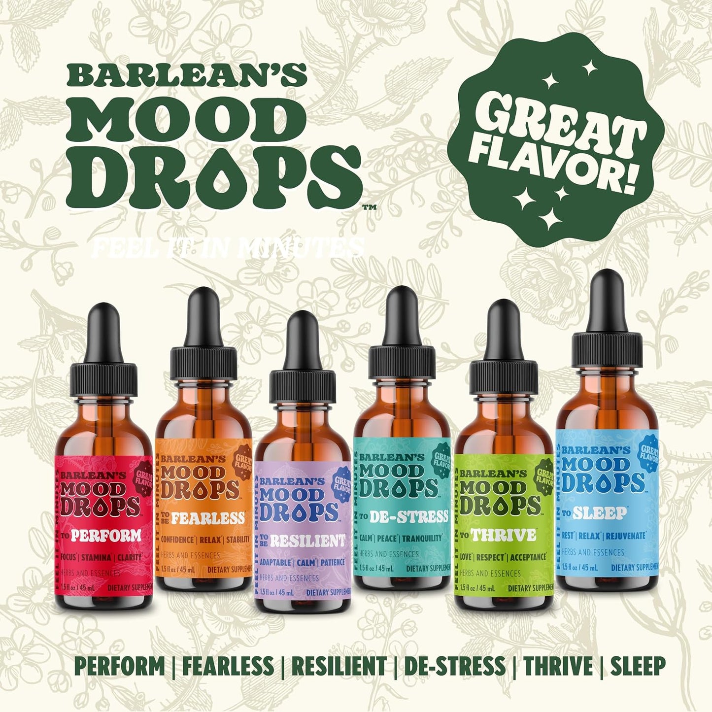 Barlean's Perform Mood Drops – L-Theanine & Shilajit Liquid Supplement, 44 ml - görsel 6