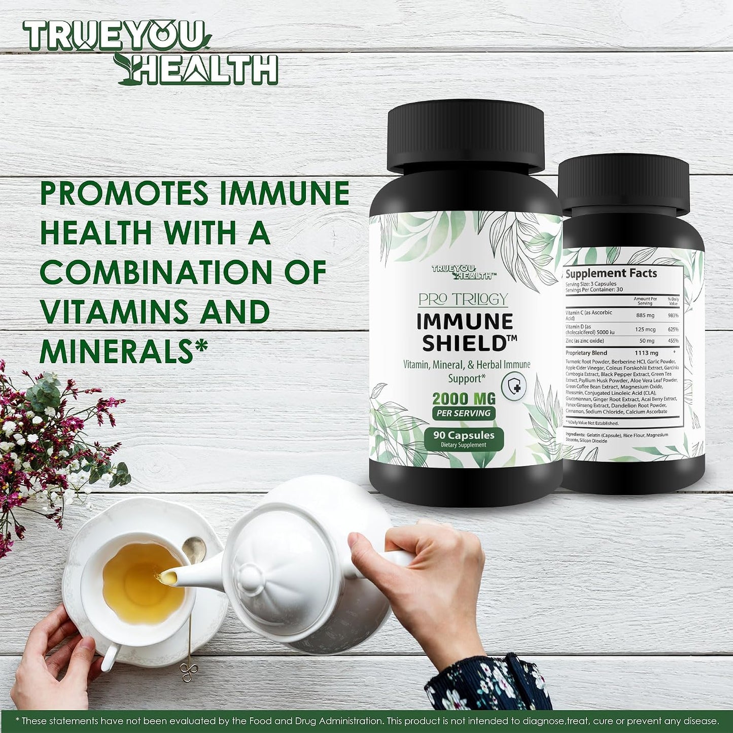 Pro Trilogy Immune Shield - Immune Support Capsules with Vitamin C, D, Zinc & Herbal Extracts - görsel 5