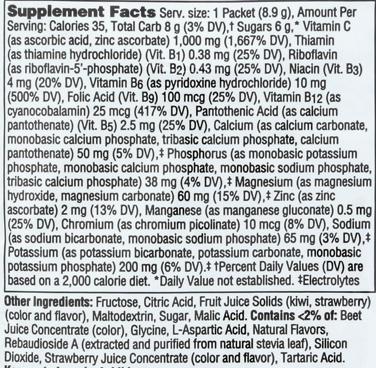 ALACER Strawberry Kiwi Emergen C Packet – 8.8 g Single Serve - görsel 4