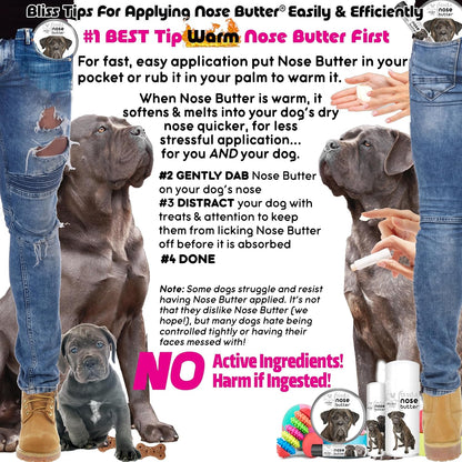 The Blissful Dog Cane Corso Nose Butter, Versatile Dog Nose Balm for Dry Nose, Handcrafted Nose Moisturiser, Easy-to-Apply Dog Essentials, Unscented, 57 g
