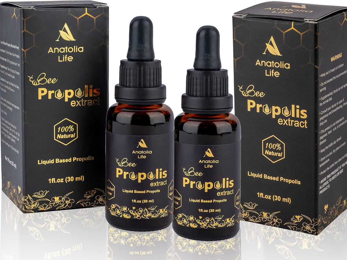 Anatolia Life Natural Bee Propolis Extract – 30 ml (2-Pack) – Liquid Tincture for Immune Support - görsel 1