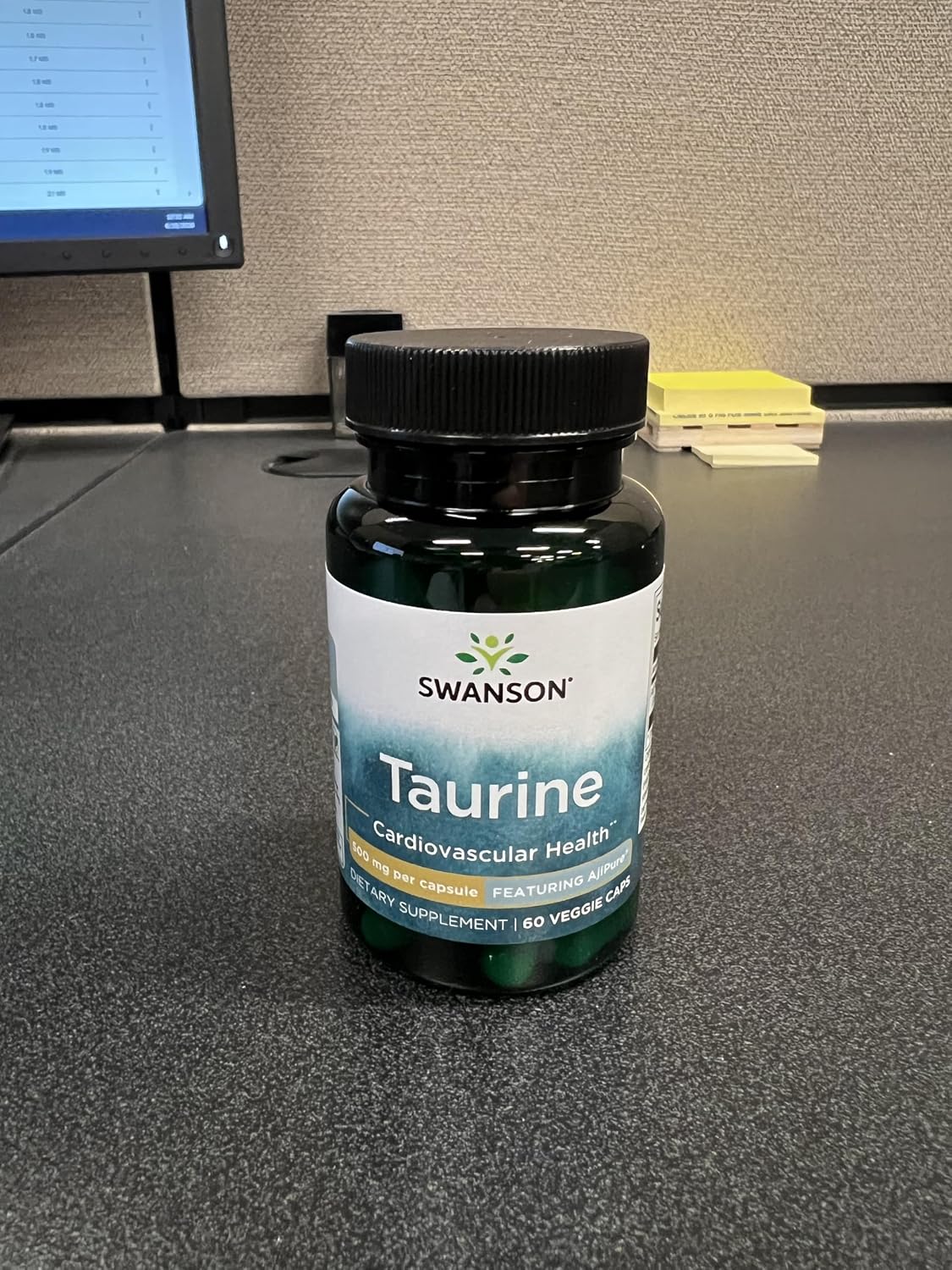 Swanson Ajipure Taurine 500 mg - 60 Vegetarian Capsules - Pharmaceutical Grade Amino Acid - görsel 2