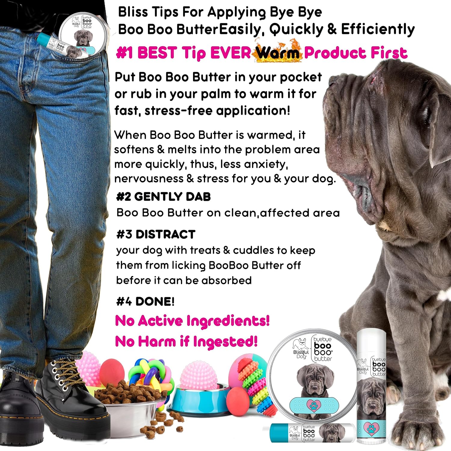 The Blissful Dog 227g Tin Neapolitan Mastiff Booboo Butter - görsel 6