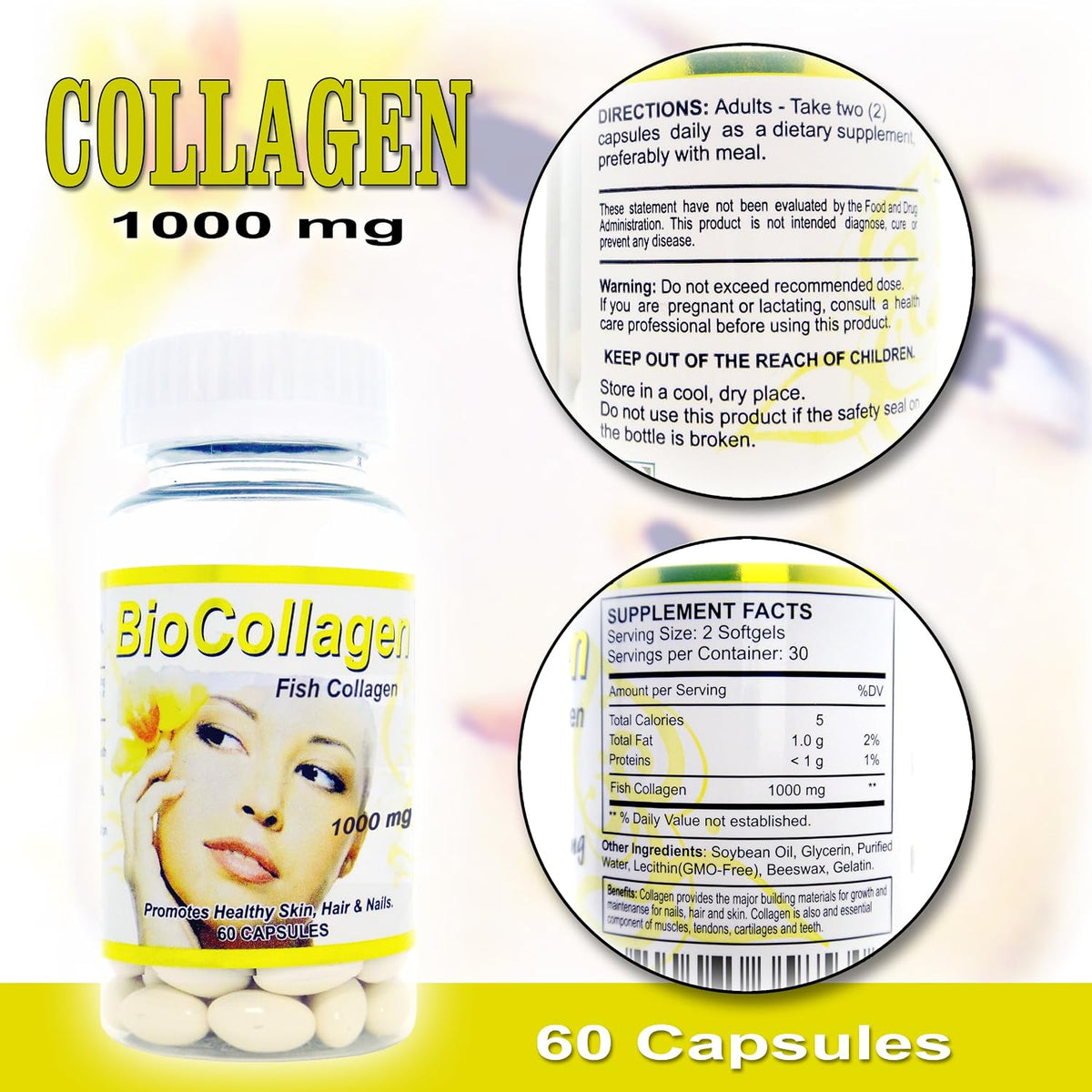 Hydrolysed Anti-Ageing Bio Collagen with Vitamin C – Skin, Hair, Nails, Bones & Joints Support - görsel 2