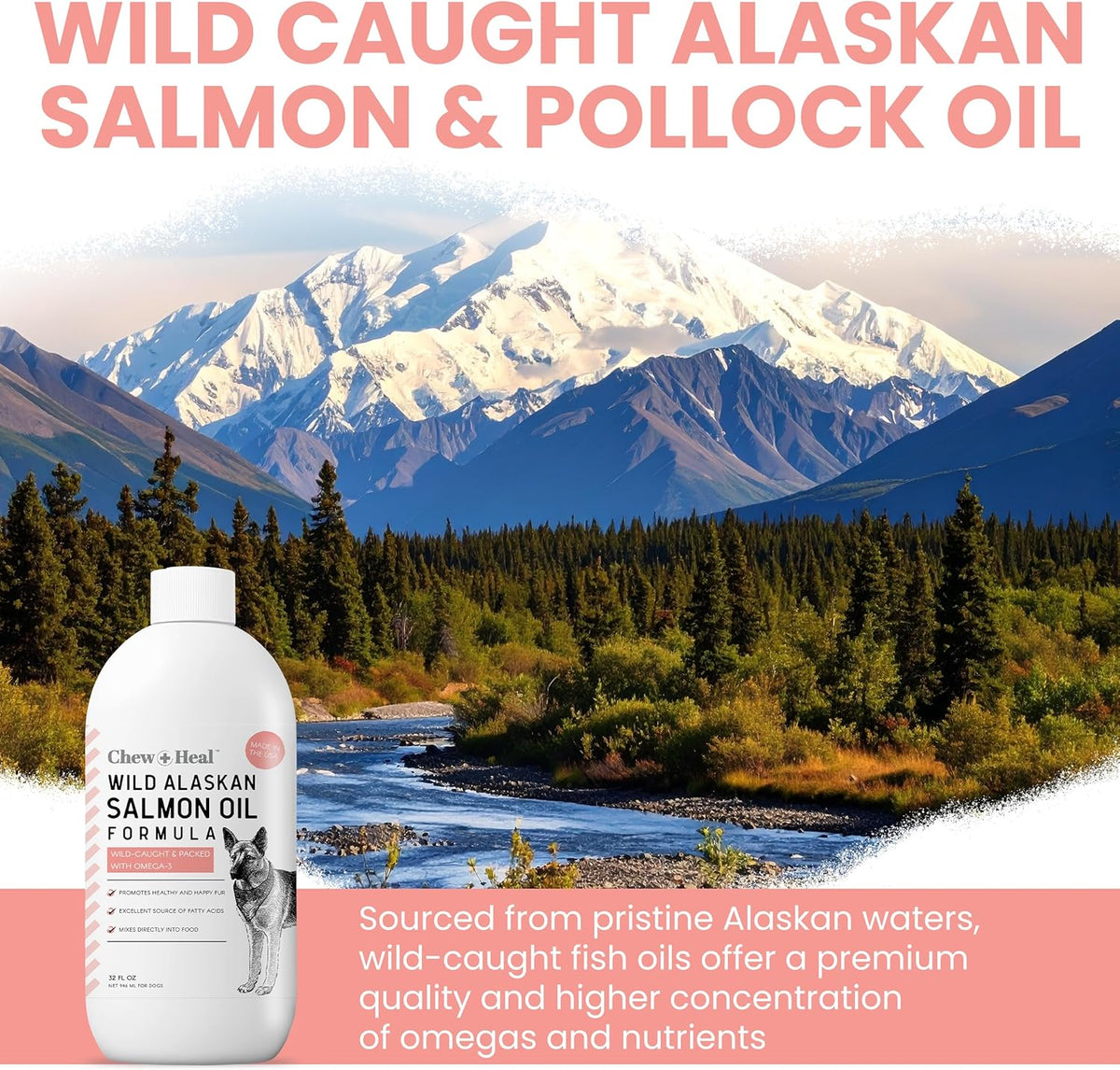 Wild Alaskan Salmon Fish Oil for Dogs - 473 – Skin and Coat Health: Omega-3s may help maintain a healthy skin – Image 5