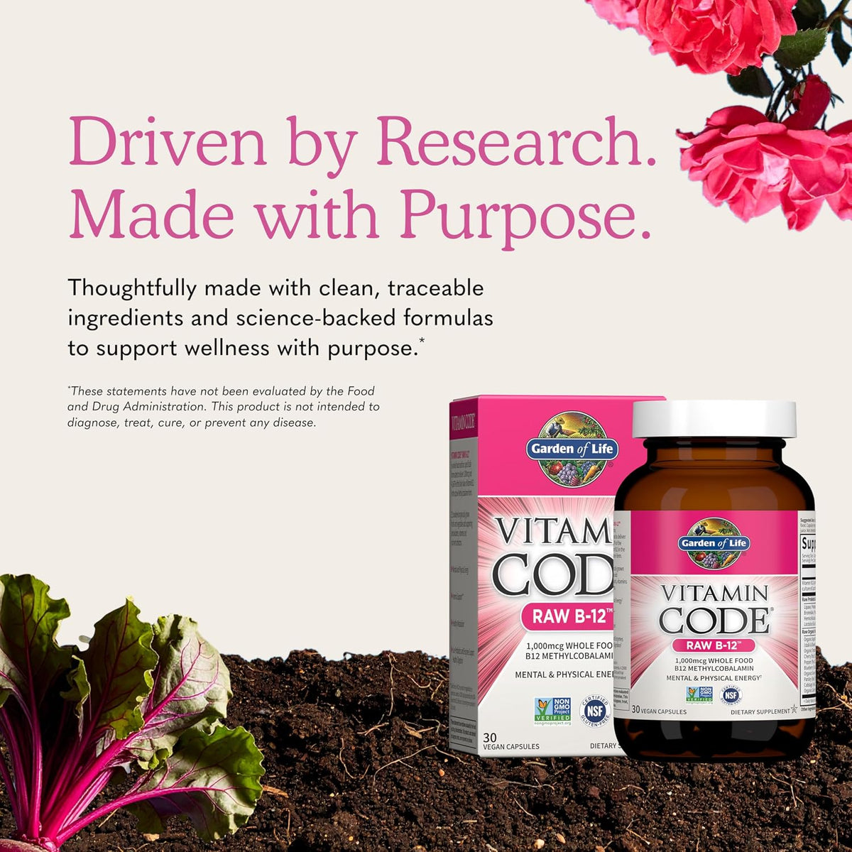 Garden of Life Vitamin Code Raw B-12 - 1000mcg Methylcobalamin - 30 Capsules - görsel 6